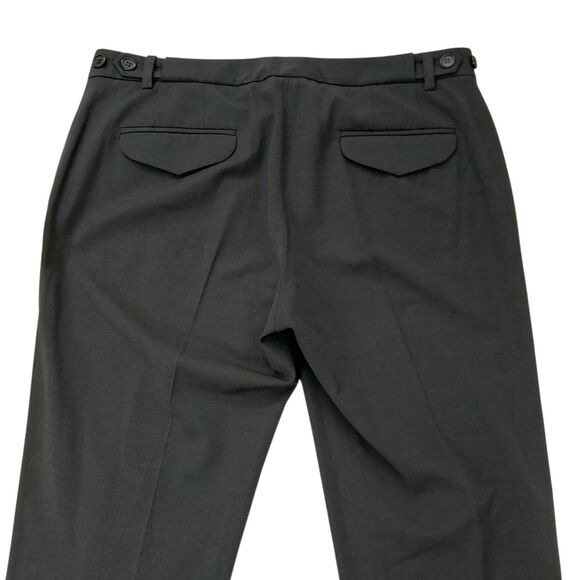 Theory Pants Womens 8 Dark Gray Flat Front Wool Blend Ankle Zip Office Career - Picture 6 of 12